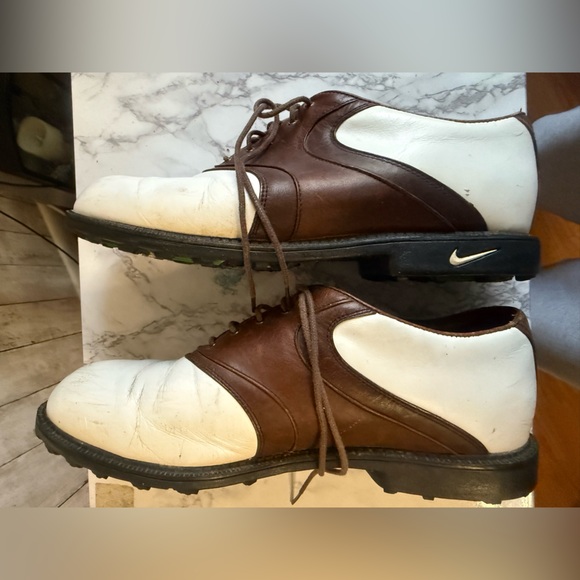 Nike Air Kempshall Last Saddle Golf Shoes Mens White Brown Size 11.5 main image 11
